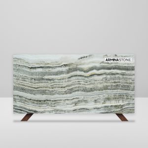 Silver Onyx Vein Cut