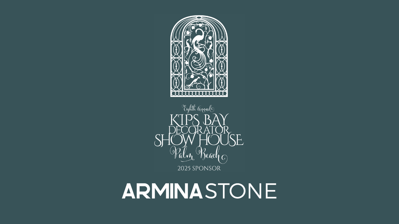 Kips Bay Show House Palm Beach 2025, Armina Stone sponsorship banner